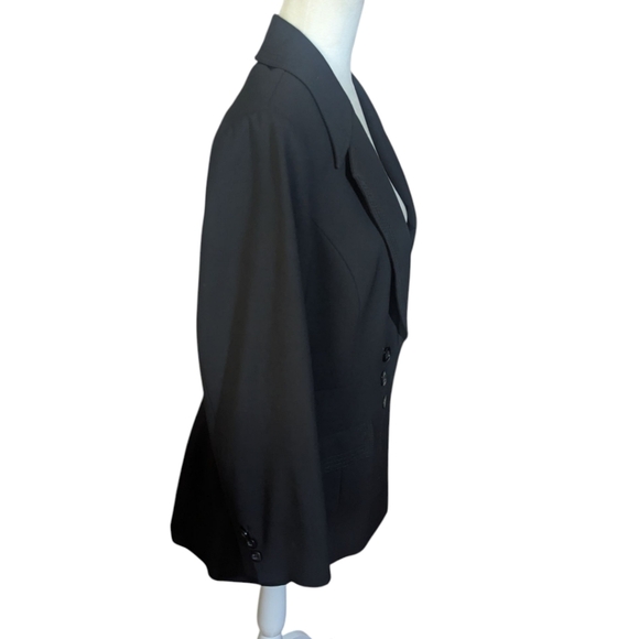 Classiques Entier Elegant Classic Career Black Wool Blazer Sz 14 - Picture 2 of 10